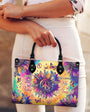 Every Little Thing Is Gonna Be Alright Peace Sign Flower Hippie Leather Bag _10_ AEnHs