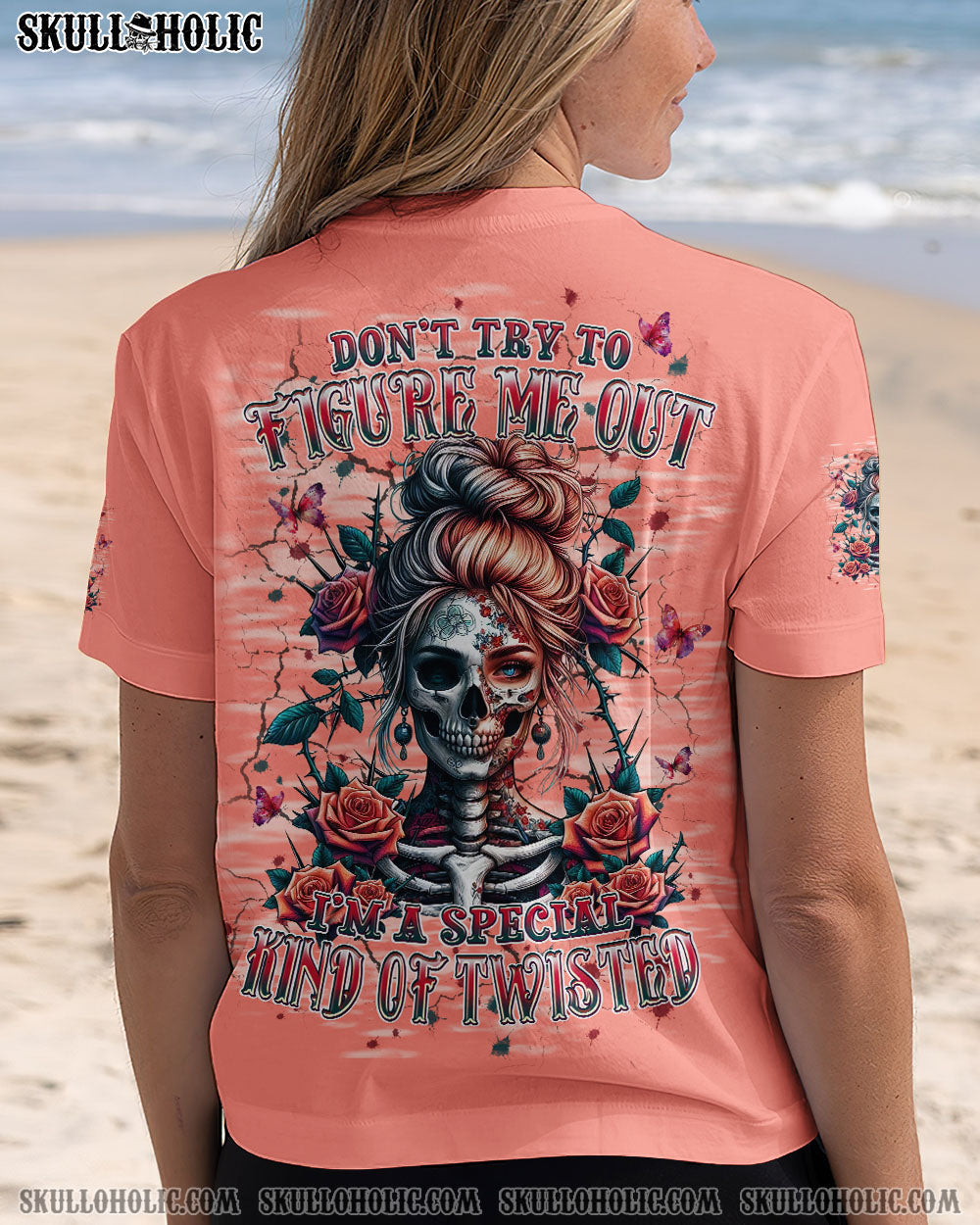 Figure Me Out Kind of Twisted Gothic Skull _26 Butterfly Girl Graphic AOP Shirts _3_ 9SOYZ
