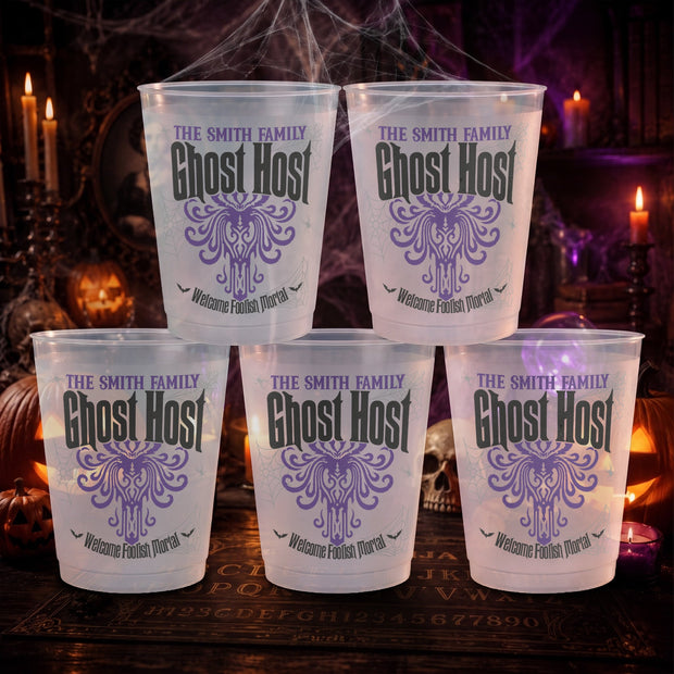 Ghost Host Halloween Party Favor - Personalized Frosted Cups - Gift For Halloween