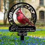 God Has You In His Arms Sympathy Rememberance Personalized Photo Metal Garden Stake_1