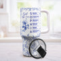 God Says I Am Name Letter In Bible Toile De Jouy Style Personalized 40oz Tumbler With Straw_2