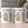 God Says I Am New Version Custom Birth Flower Name In Bible Personalized mug_2