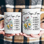 God Says I Am New Version Custom Birth Flower Name In Bible Personalized mug_4