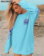 Good Girl gone Bad The B in Me Came Out Purple Skull and Floral Graphic for Women AOP Shirts _2_ BLjwi