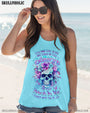 Good Girl gone Bad The B in Me Came Out Purple Skull and Floral Graphic for Women AOP Shirts _5_ RpM7F