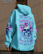 Good Girl gone Bad The B in Me Came Out Purple Skull and Floral Graphic for Women AOP Shirts _8_ kuvjd