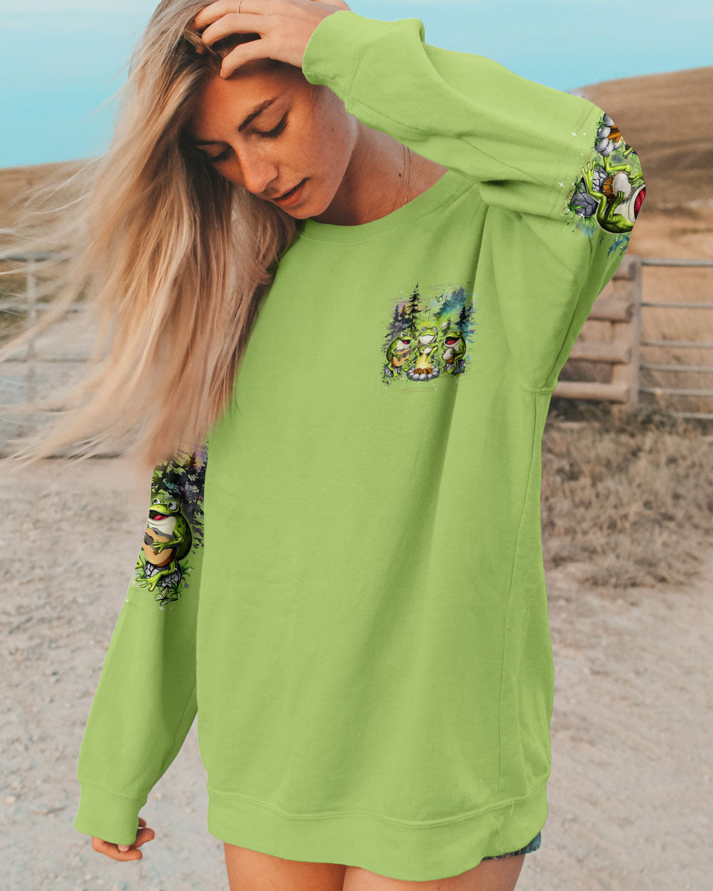 Good Times Crazy Friends Amazing Memories Frog Camping Campfire AOP Shirts _1_ DVyIY