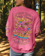 Good Times Crazy Friends Flamingo Fun and Colorful Summer Graphic Tee for Women AOP Shirts _10_ R704J