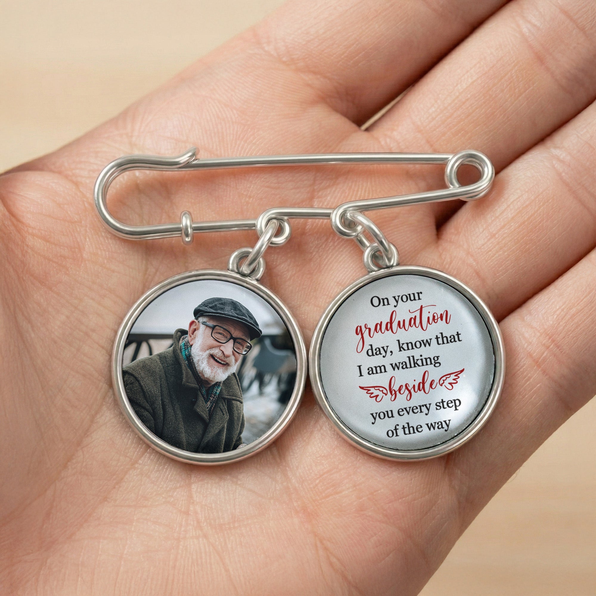 Graduation_Walking_Beside_You_Every_Step_Personalized_Lapel_Pin_With_Photo_Charms_3