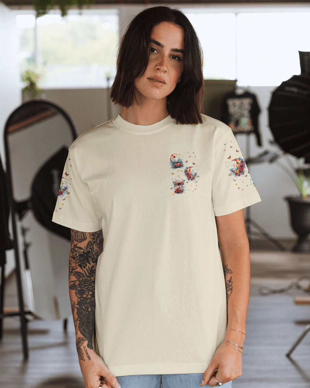 Gypsy Soul Fairy Spirit Hippie Heart and Moon Vintage VW Bug AOP Shirts _2_ Z7jsl