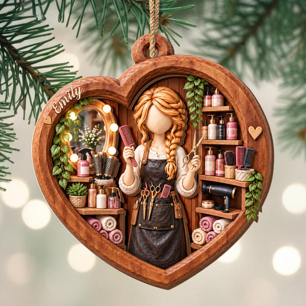 She Leaves A Little Sparkle-  Personalized Wood Ornament - Gift For Her
