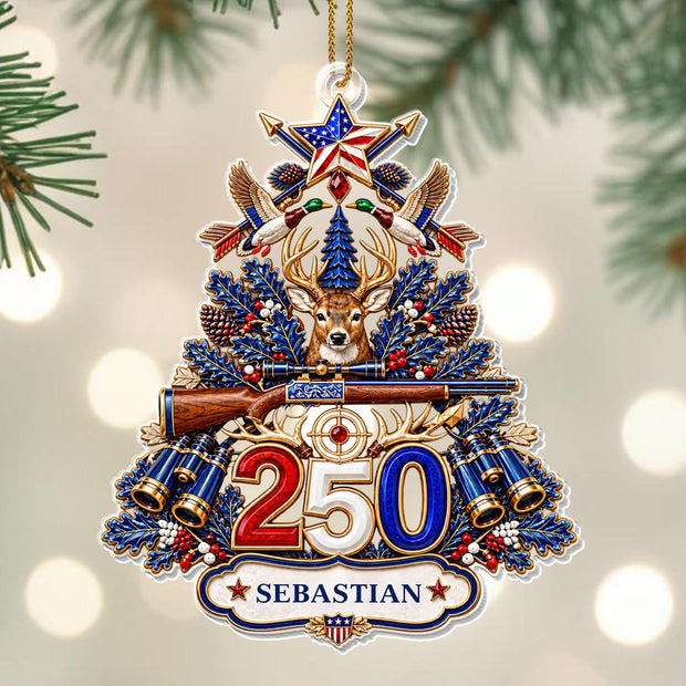 Hunting Lovers Ornament - Personalized Acrylic Ornament - Gift For Hunters