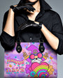 Happy Days Gnome Colorful Heart Hippie Leather Bag Gift for Women _2_ DkX0W