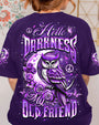 Hello Darkness My Old Friend Purple Owl Moon Rose Graphic Tee for Women AOP Shirts _3_ sDvOQ