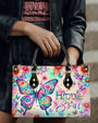 Hippie Soul Butterfly Floral Colorful Tie Dye Hippie Leather Bag Gift for Women _3_ 7FoKT