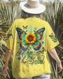 Hippie Soul Butterfly Sunflower Retro Boho Tie Dye Graphic AOP Shirts _3_ 4puFg