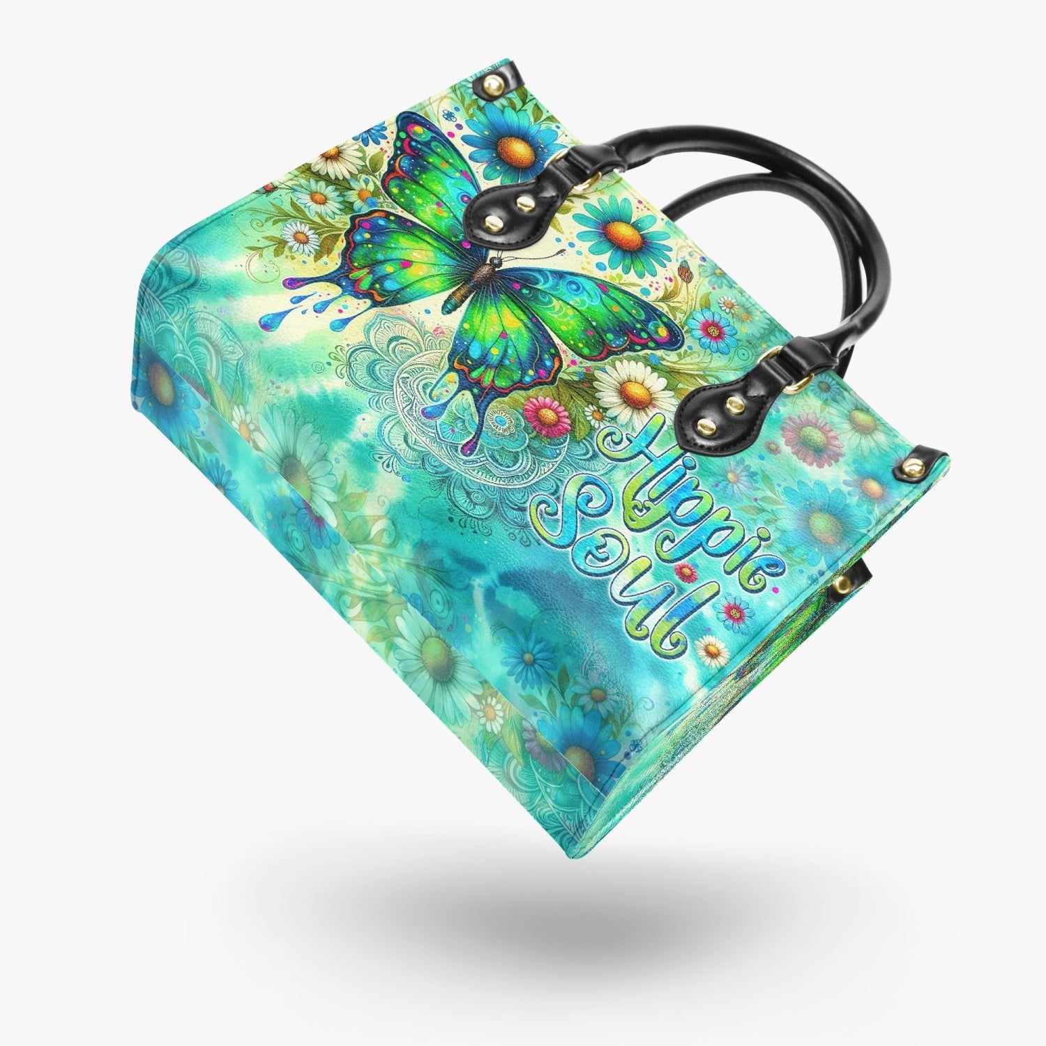 Hippie Soul Colorful Butterfly with Floral Style Hippie Leather Bag _2_ tpEWI