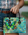 Hippie Soul Colorful Butterfly with Floral Style Hippie Leather Bag _4_ cRASm