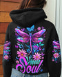 Hippie Soul Colorful Dragonfly and Flowers Graphic AOP Shirts _7_ wN8ES