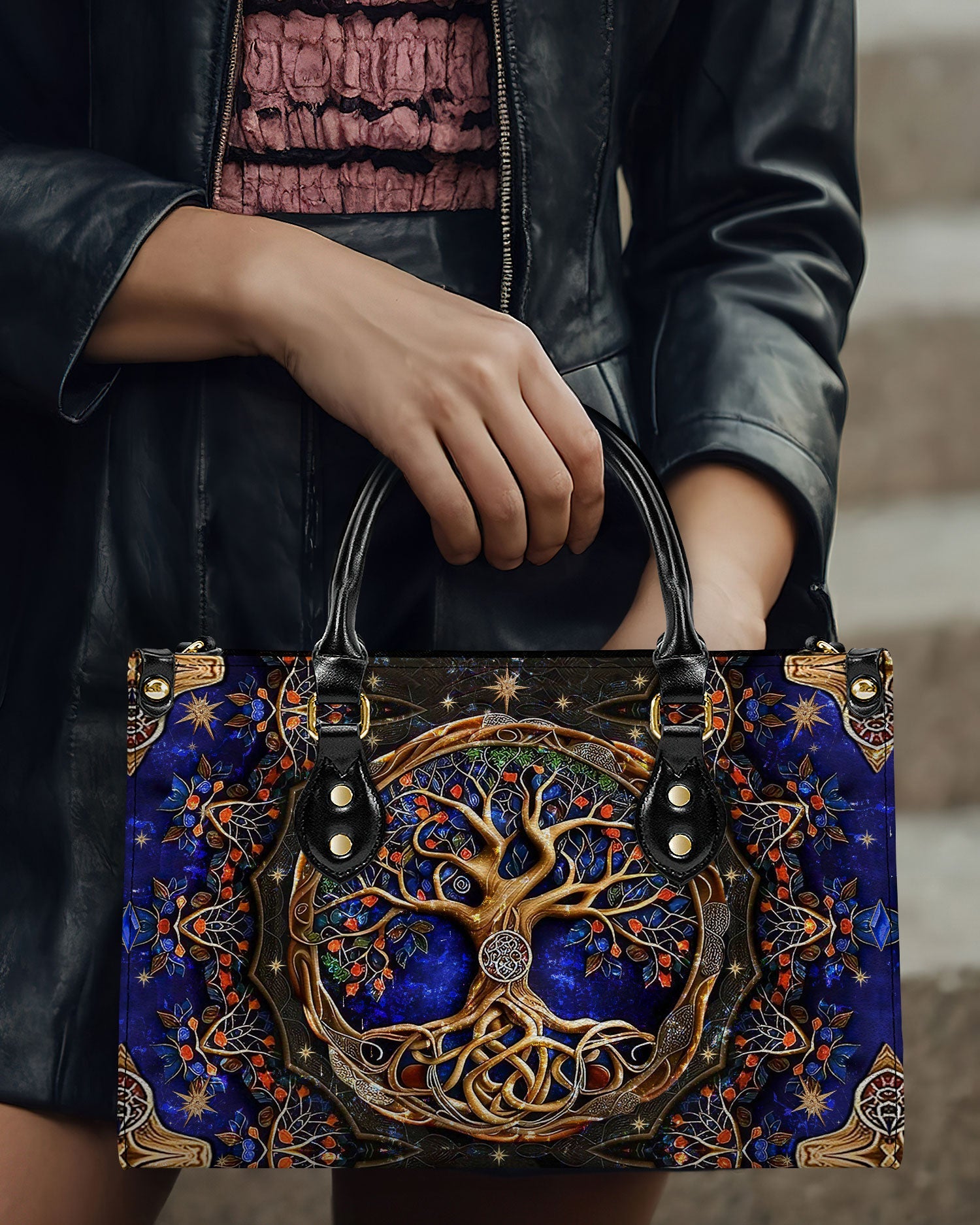 Hippie Soul Dragonfly Floral Hippie Leather Bag Gift for Women _12_ rMx6x