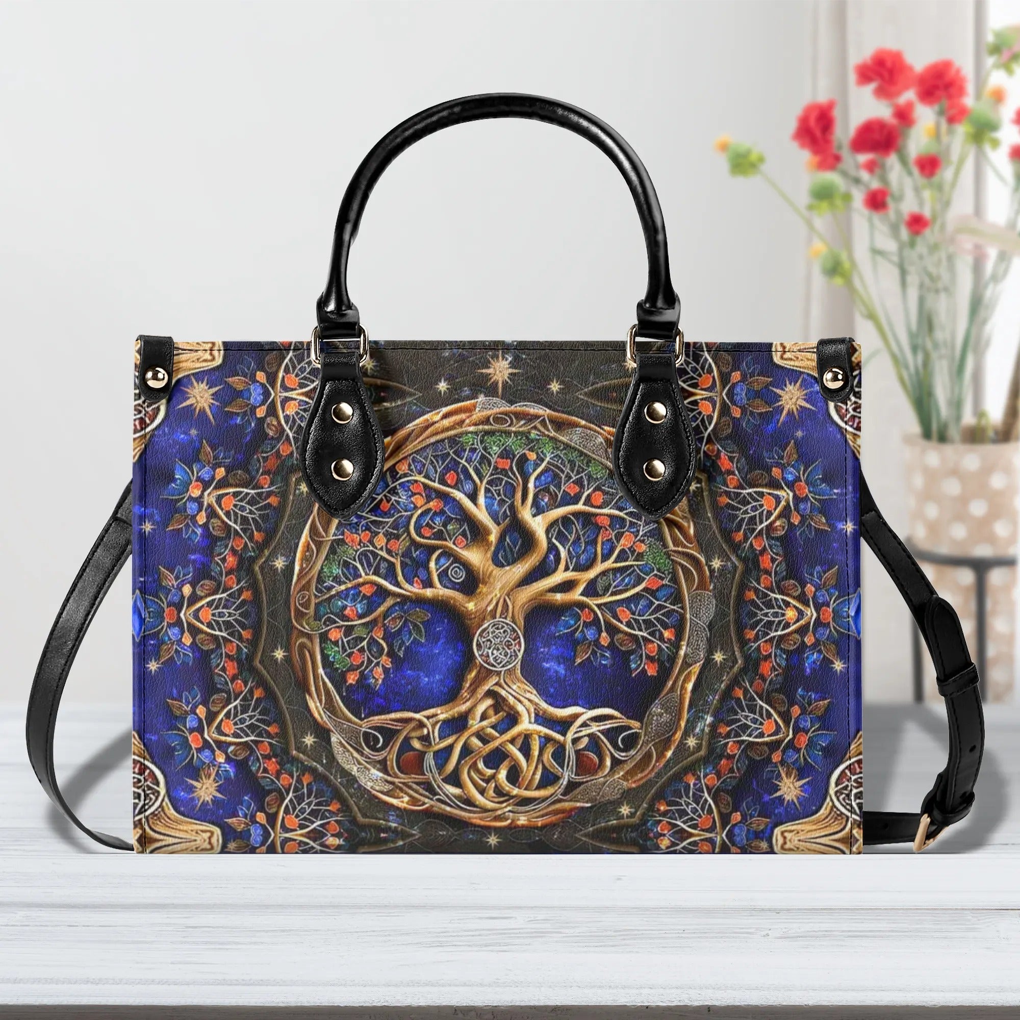 Hippie Soul Dragonfly Floral Hippie Leather Bag Gift for Women _2_ RCIJQ