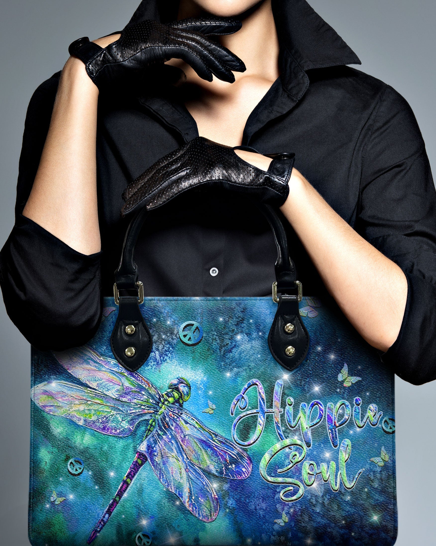 Hippie Soul Dragonfly Galaxy Boho Leather Bag Gift for Women _3_ Gqcan