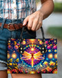Hippie Soul Dragonfly Psychedelic Floral Leather Bag Gift for Women _6_ S0UI8