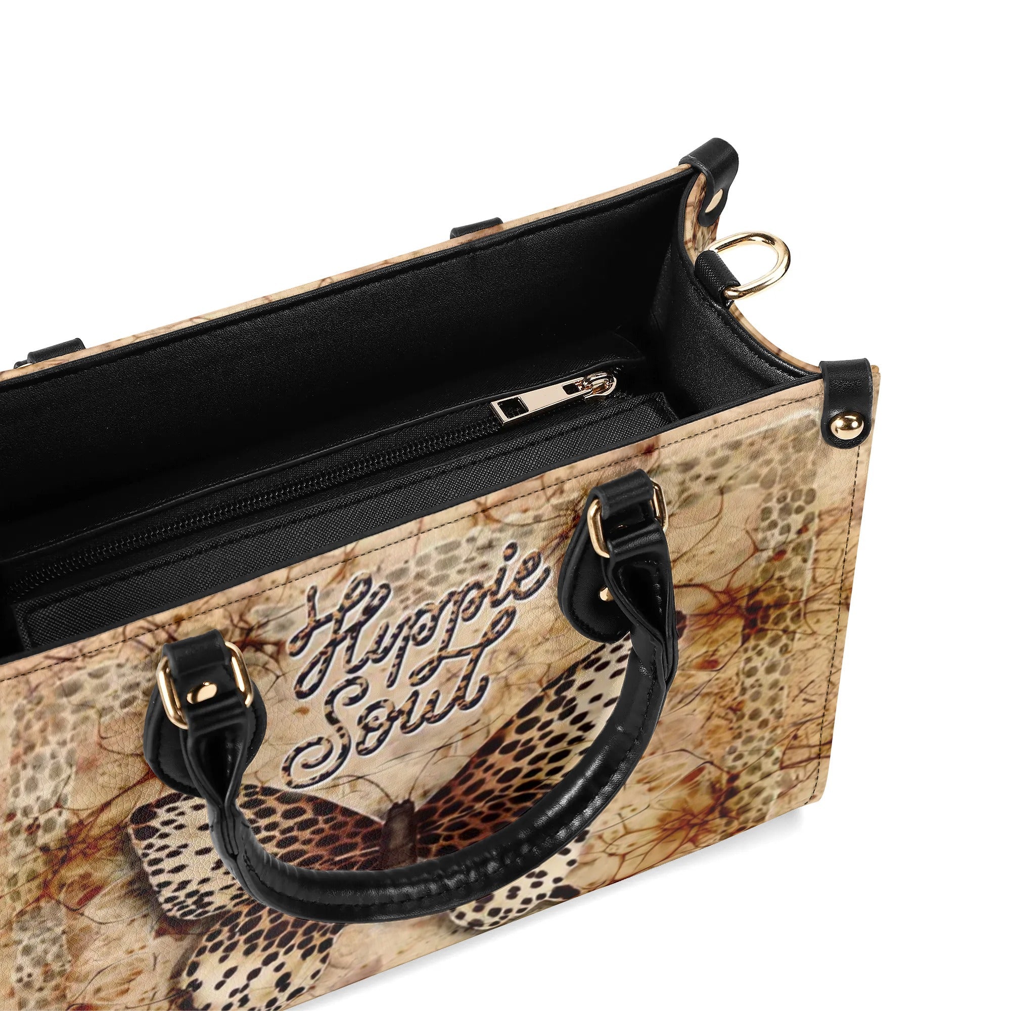 Hippie Soul Leopard Butterfly Vintage Boho Style Hippie Leather Bag _10_ 4euZk