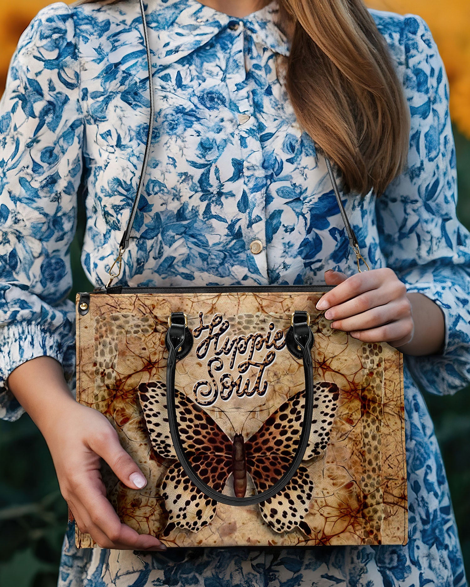 Hippie Soul Leopard Butterfly Vintage Boho Style Hippie Leather Bag _3_ 1IV46