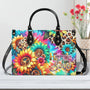 Hippie Soul Leopard Sunflower Tie Dye Hippie Leather Bag Gift for Women _1_ oXs0l