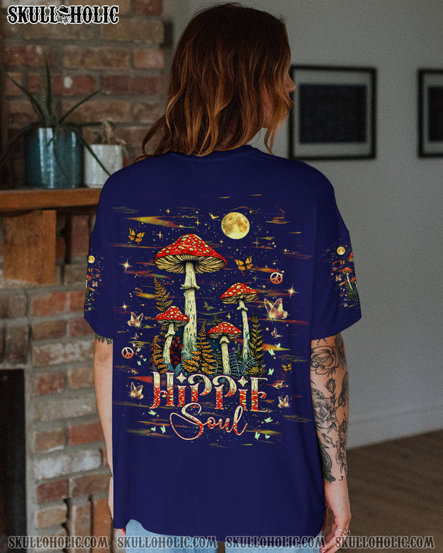 Hippie Soul - Magic Mushroom & Moon Psychedelic Forest Graphic - AOP Shirts