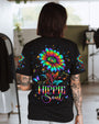 Hippie Soul Music Sunflower and Peace Symbol Graphic AOP Shirts _10_ HARxp