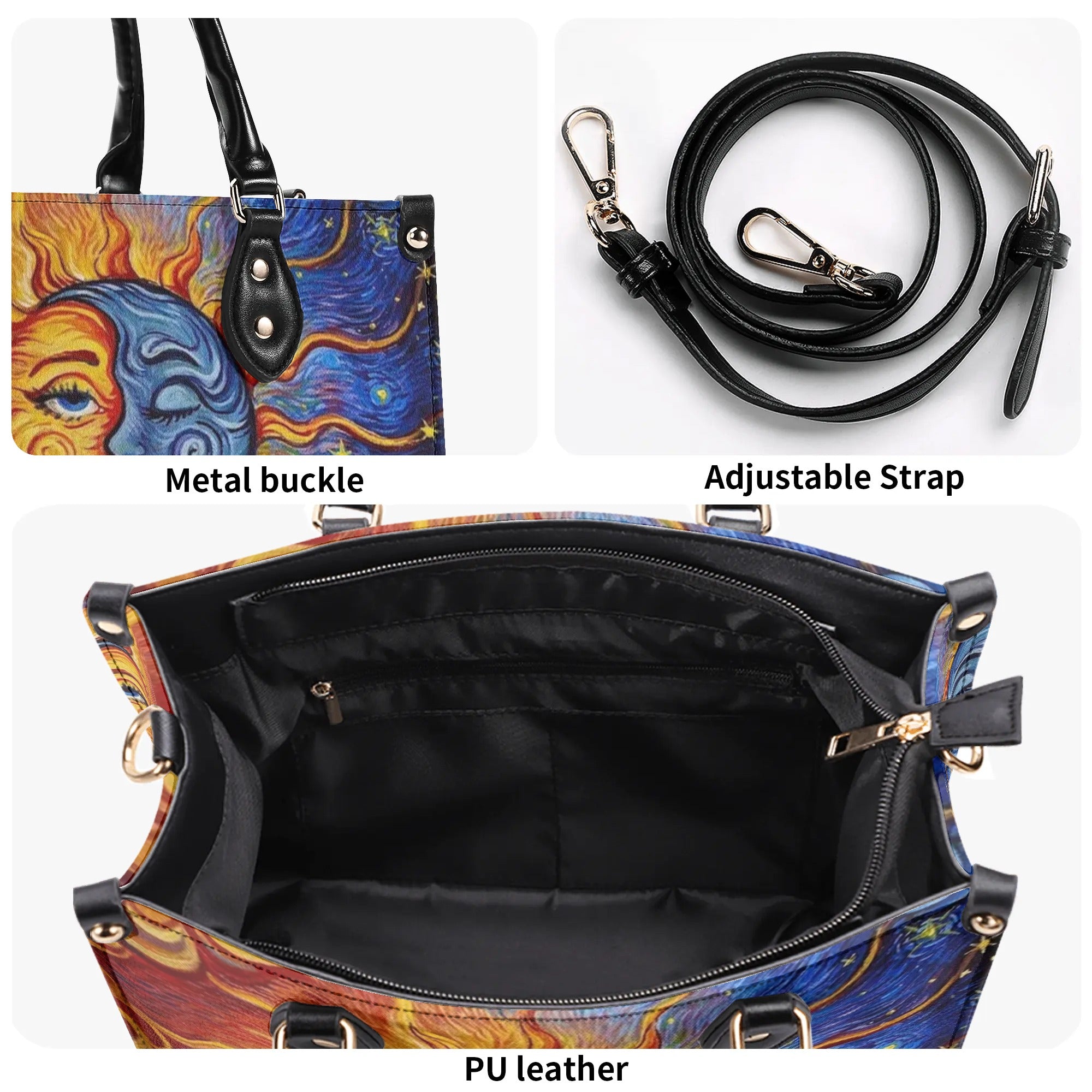 Hippie Soul Sun and Moon Celestial Hippie Leather Bag Gift for Women _6_ wuryE