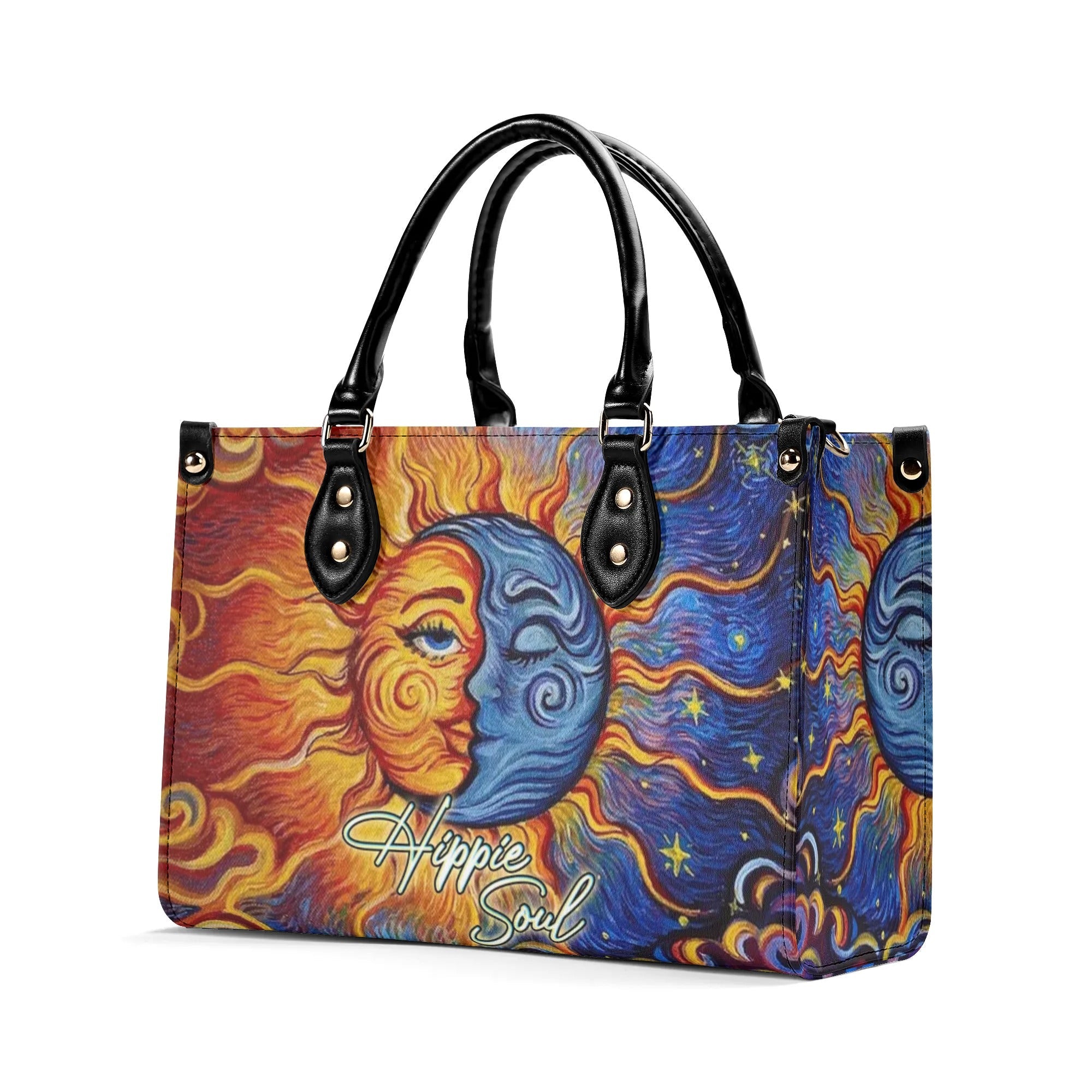 Hippie Soul Sun and Moon Celestial Hippie Leather Bag Gift for Women _8_ se6In