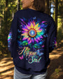 Hippie Soul Sunflower Colorful Butterflies Peace Flower Graphic AOP Shirts _3_ XVWC4