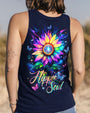 Hippie Soul Sunflower Colorful Butterflies Peace Flower Graphic AOP Shirts _7_ Kthje