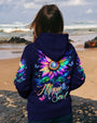 Hippie Soul Sunflower Colorful Butterflies Peace Flower Graphic AOP Shirts _9_ YoaVk