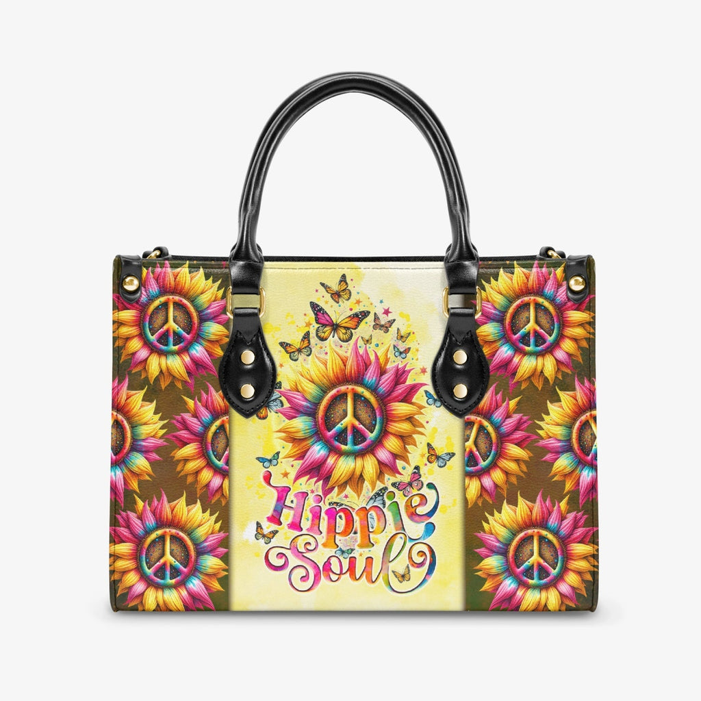 Hippie Soul Sunflower Peace with Butterflies Hippie Leather Bag for Women _1_ 0eoWr