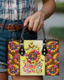 Hippie Soul Sunflower Peace with Butterflies Hippie Leather Bag for Women _4_ 37sJT