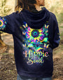 Hippie Soul Sunflower Trippy Psychedelic Butterfly Graphic AOP Shirts _8_ waTjK
