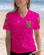 Hippie Soul Sunflowers with Peace Signs Bright Pink Graphic AOP Shirts _12_ INYcm