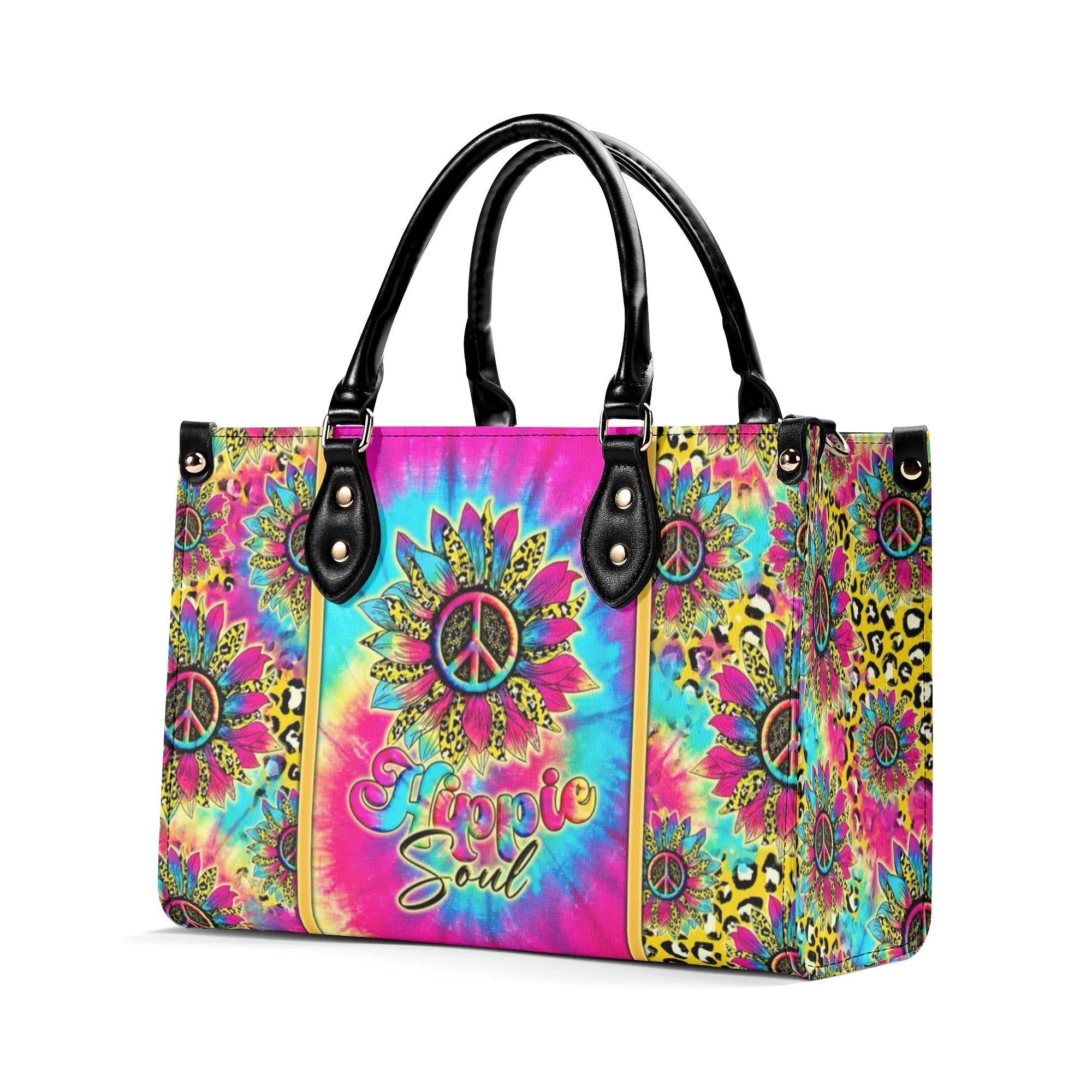 Hippie Soul Tie Dye Sunflower Leopard Hippie Leather Bag Gift for Women _3_ qRckM