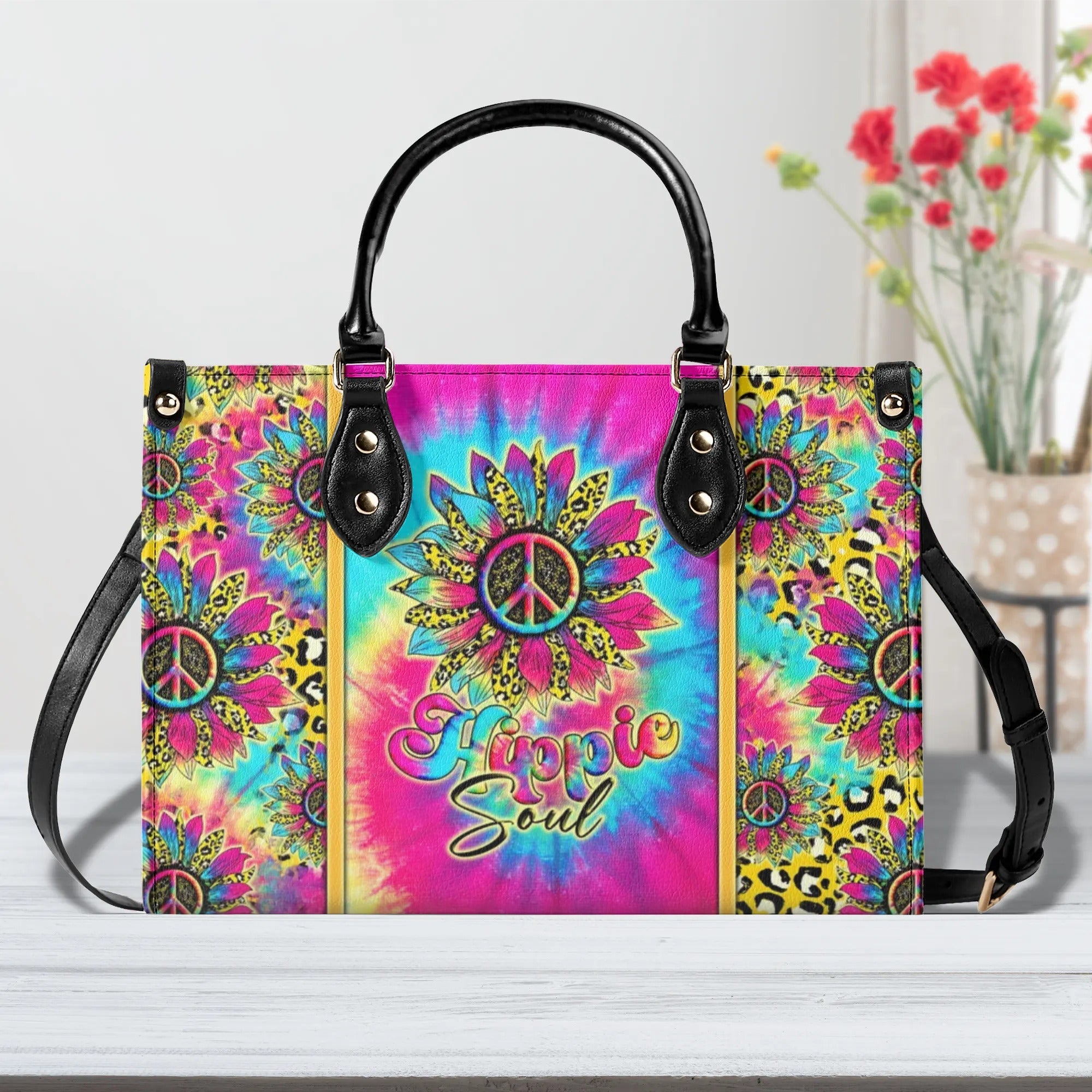 Hippie Soul Tie Dye Sunflower Leopard Hippie Leather Bag Gift for Women _4_ Ml2tM