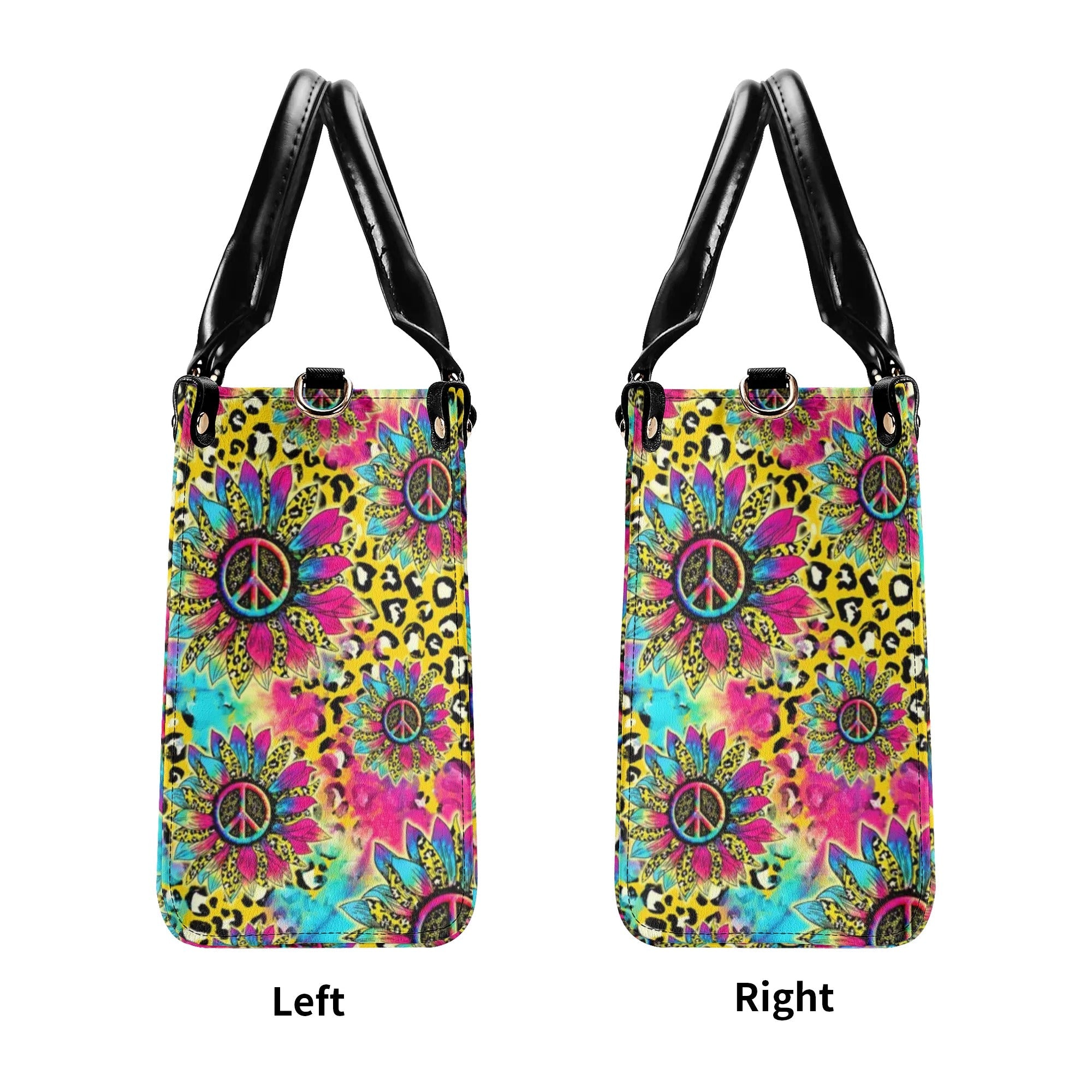 Hippie Soul Tie Dye Sunflower Leopard Hippie Leather Bag Gift for Women _5_ RePfI