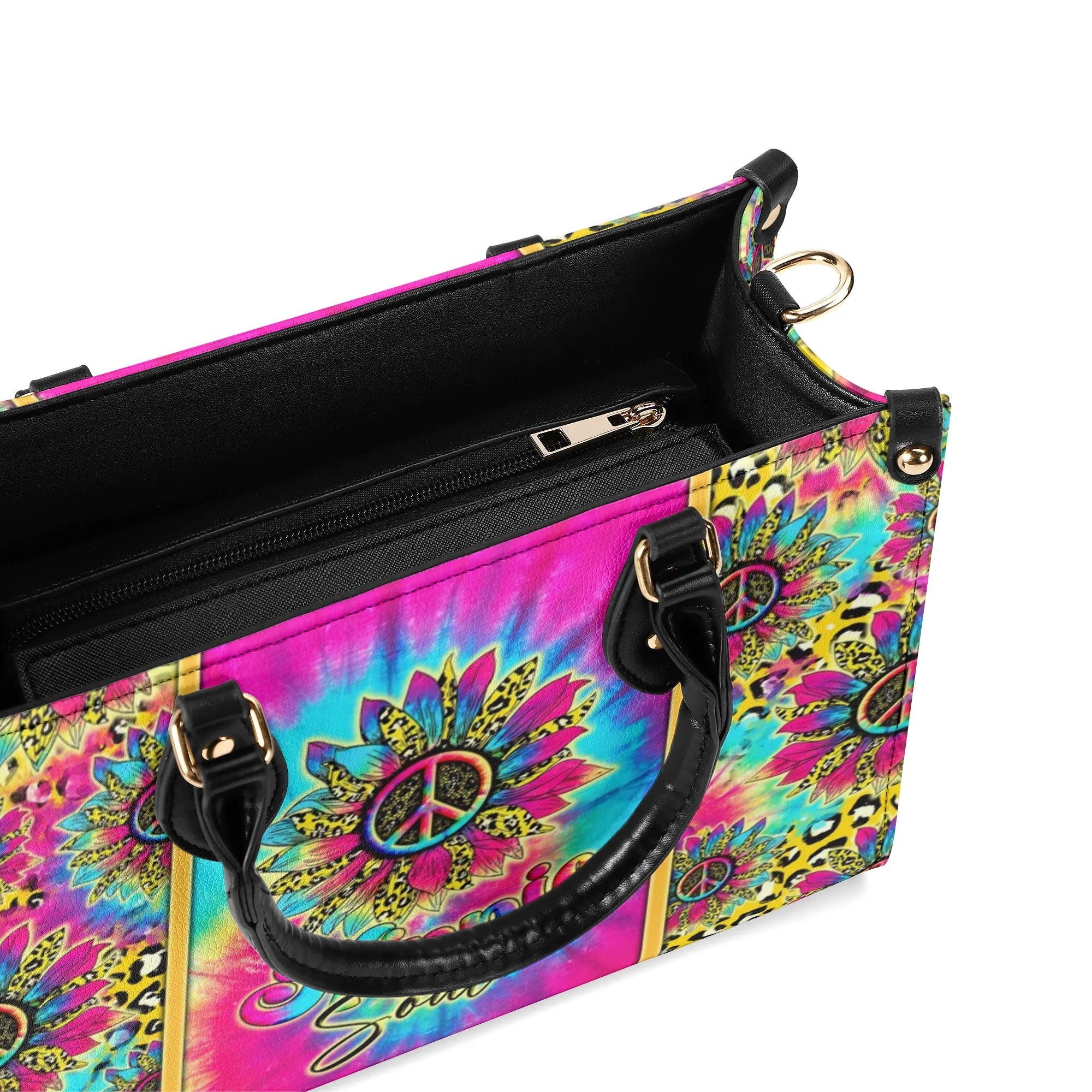Hippie Soul Tie Dye Sunflower Leopard Hippie Leather Bag Gift for Women _6_ uD8q2