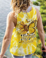 Hippie Soul Yellow Tie Dye Peace Signs and Sunflower Butterfly AOP Shirts _7_ 5Fjm7