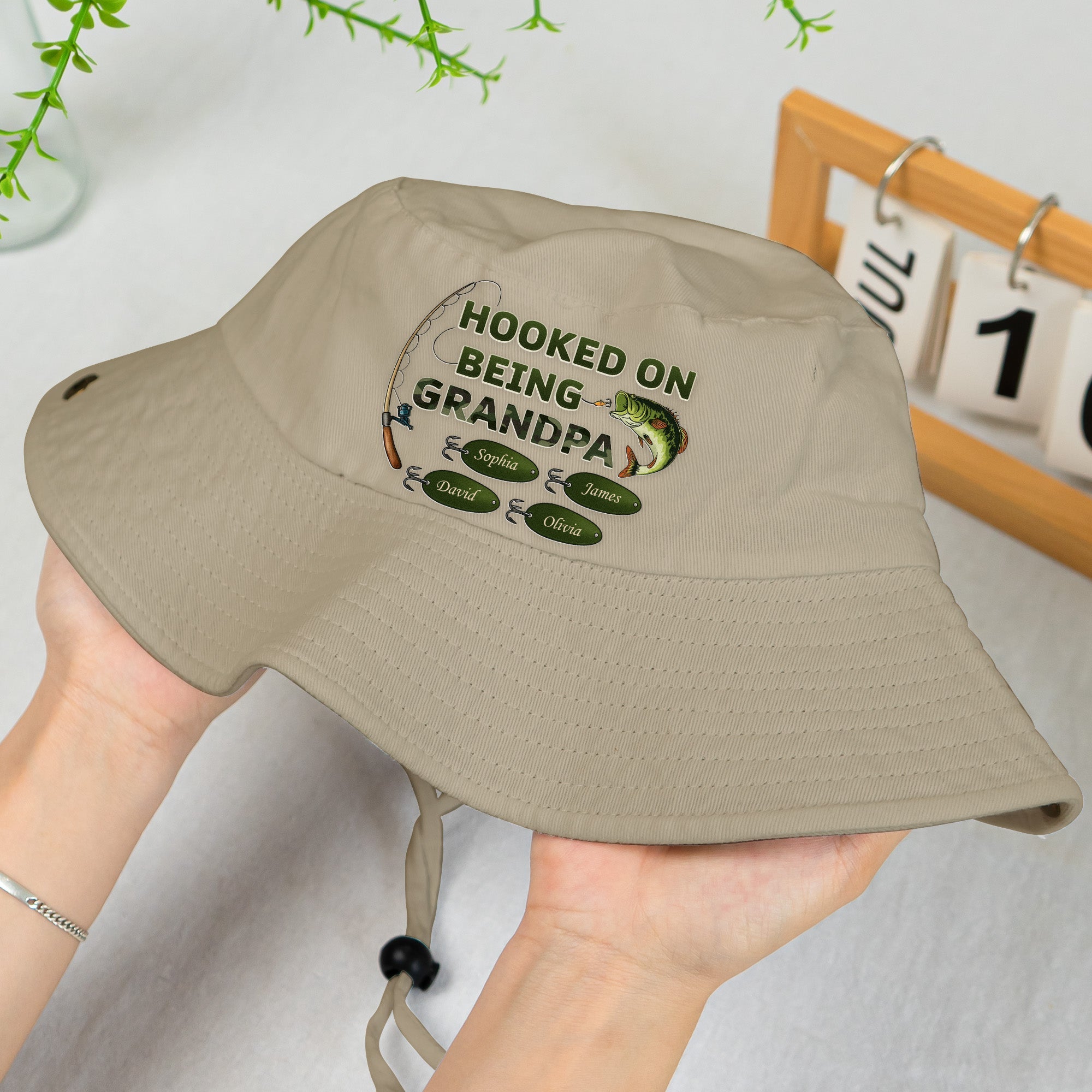 Hooked On Being Grandpa Personalized Bucket Hat_5_e6995e76 39ed 4c1c b75a 7583320a632d