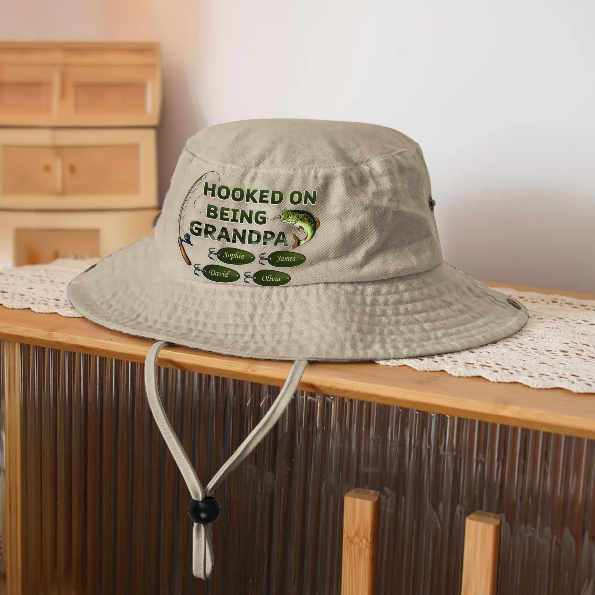 Hooked On Being Grandpa Personalized Bucket Hat_6_3eac5d18 432a 4232 a66a 38c6b7d630ea