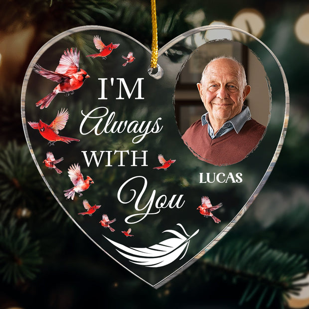 Always On My Mind - Personalized Memorial Photo Ornament PT CU4092622