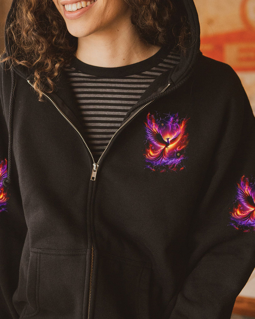 I Am The Storm Phoenix Design _26 Empowering Quote Powerful Hippie AOP Shirts _4_ oS8FA